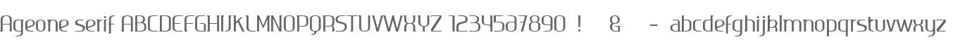 Ageone serif