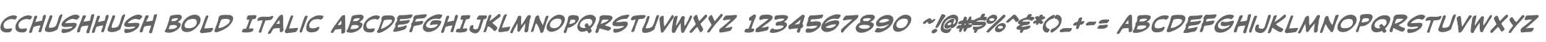 CCHushHush Bold Italic