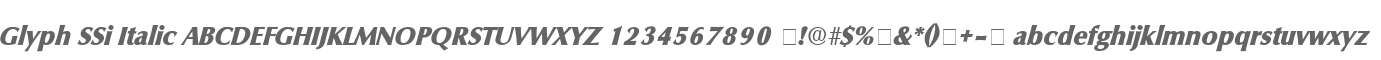 Glyph SSi Italic