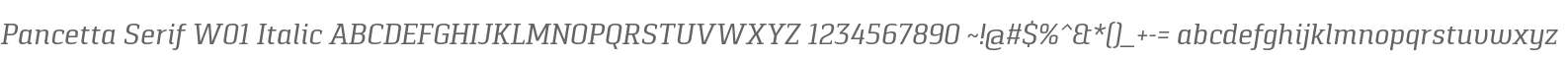 Pancetta Serif W01 Italic