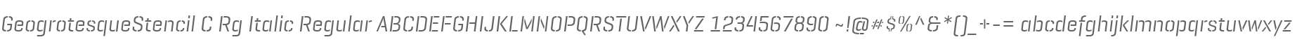 GeogrotesqueStencil C Rg Italic Regular