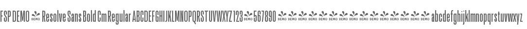 FSP DEMO - Resolve Sans Bold Cm