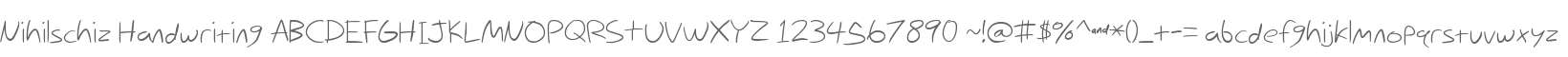 Nihilschiz Handwriting