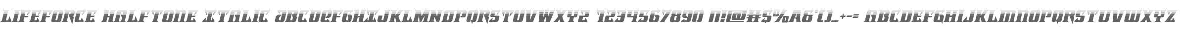 Lifeforce Halftone Italic