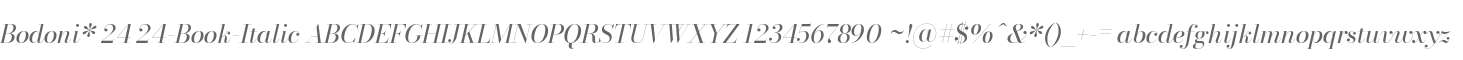 Bodoni* 24 Book Italic