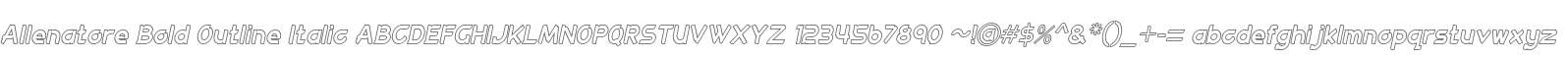Allenatore Bold Outline Italic