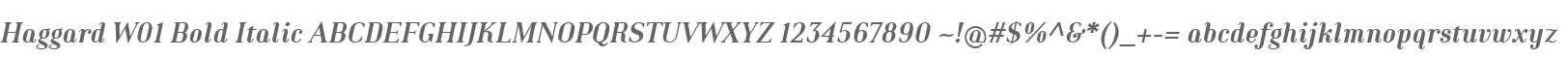 Haggard W01 Bold Italic