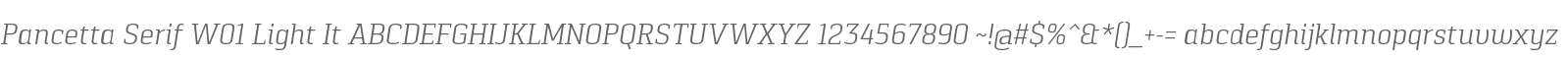 Pancetta Serif W01 Light It