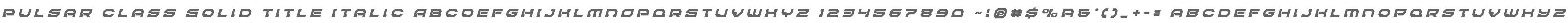 Pulsar Class Solid Title Italic