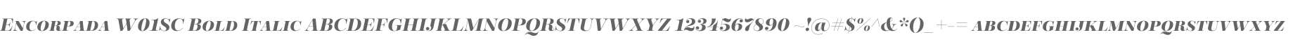 Encorpada W01SC Bold Italic