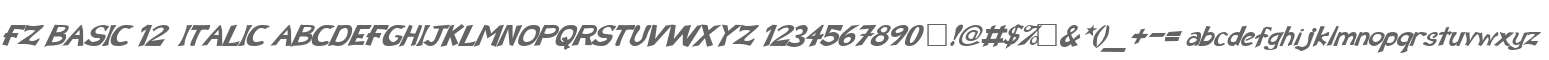FZ BASIC 12  ITALIC