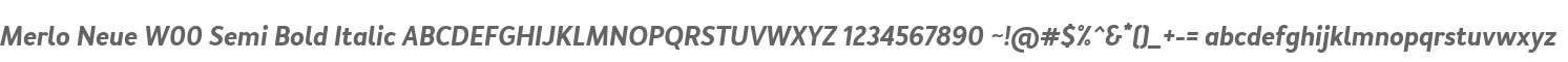Merlo Neue W00 Semi Bold Italic