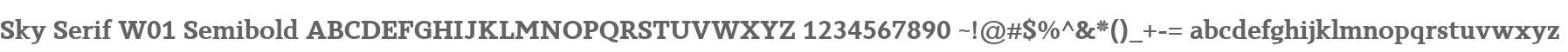 Sky Serif W01 Semibold