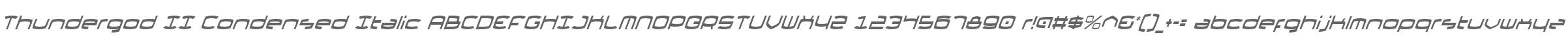 Thundergod II Condensed Italic
