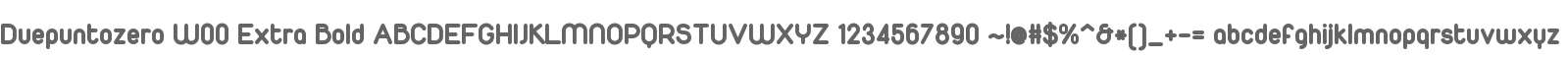 Duepuntozero W00 Extra Bold