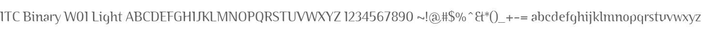 ITC Binary W01 Light