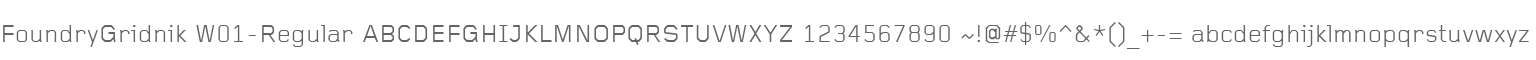 FoundryGridnik W01-Regular