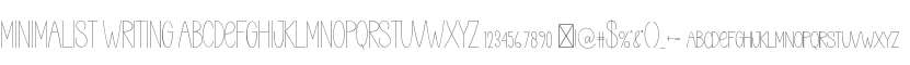 MINIMALIST WRITING