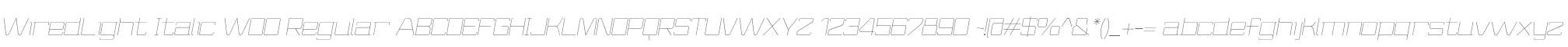 WiredLight Italic W00 Regular