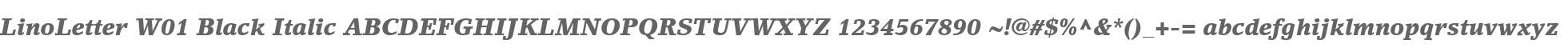 LinoLetter W01 Black Italic