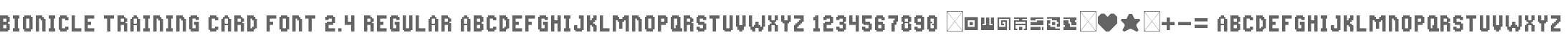 Bionicle training card font 2.4