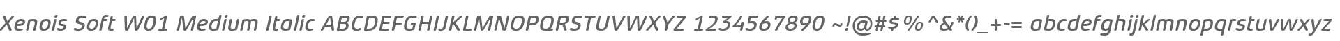 Xenois Soft W01 Medium Italic