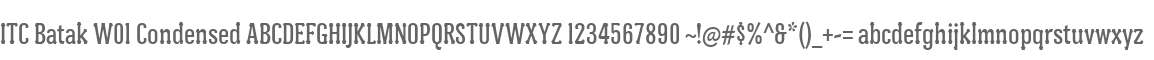 ITC Batak W01 Condensed