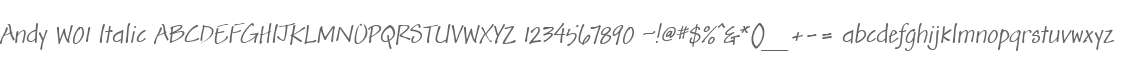 Andy W01 Italic