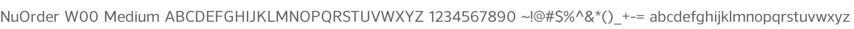 NuOrder W00 Medium