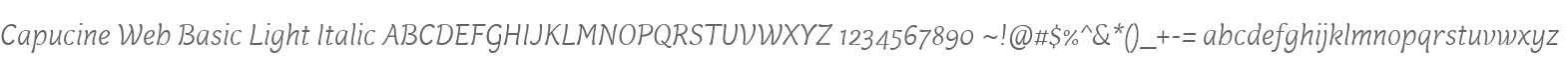 Capucine Web Basic Light Italic