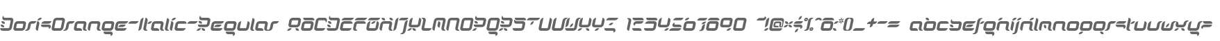 DorisOrange-Italic-Regular