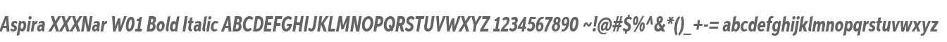 Aspira XXXNar W01 Bold Italic