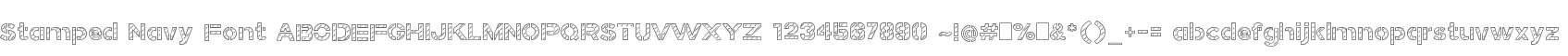 Stamped Navy Font