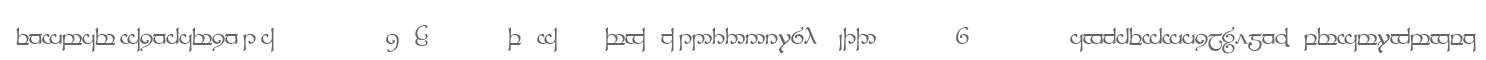 Tengwar Sindarin 1