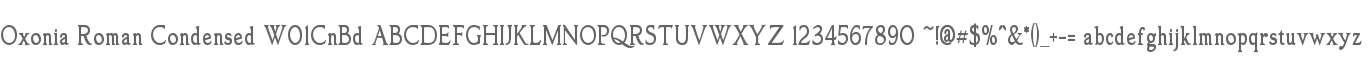 Oxonia Roman Condensed W01CnBd