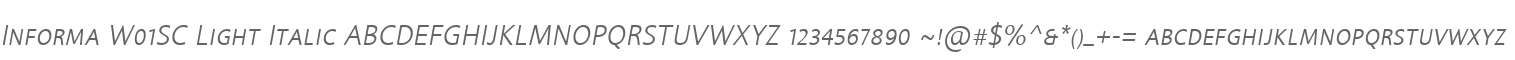Informa W01SC Light Italic