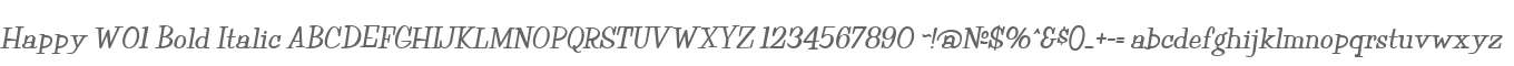 Happy W01 Bold Italic