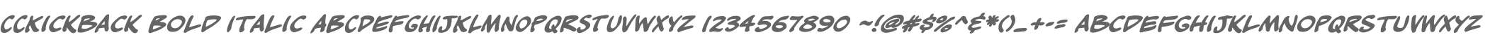CCKickback Bold Italic