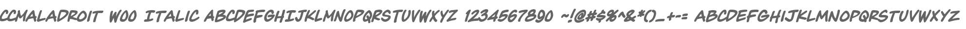 CCMaladroit W00 Italic