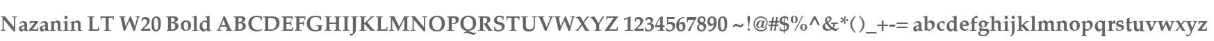 Nazanin LT W20 Bold