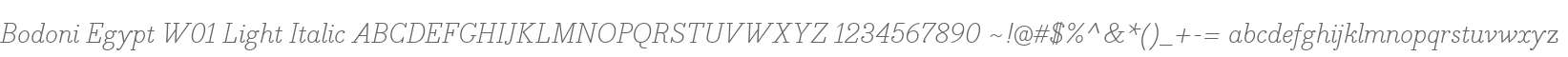 Bodoni Egypt W01 Light Italic