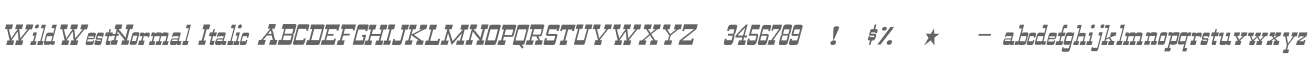 WildWest-Normal Italic