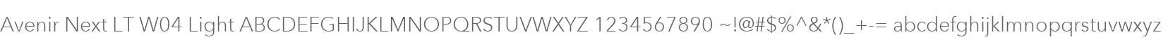 Avenir Next LT W04 Light