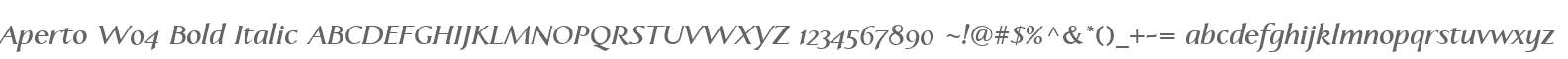 Aperto W04 Bold Italic
