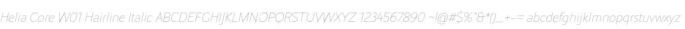 Helia Core W01 Hairline Italic