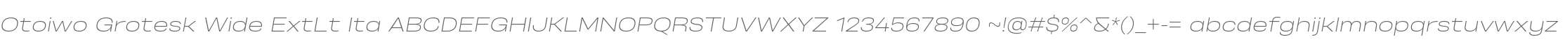 Otoiwo Grotesk ExtLt Wide