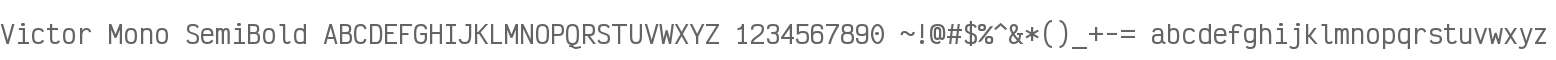 Victor Mono SemiBold