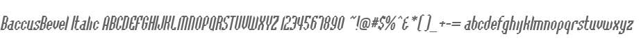 BaccusBevel Italic