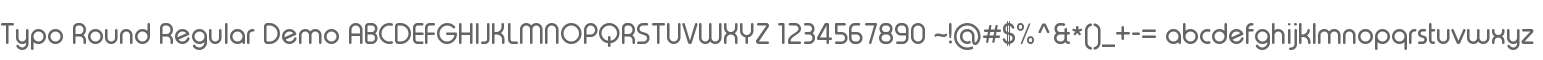 Typo Round Regular Demo