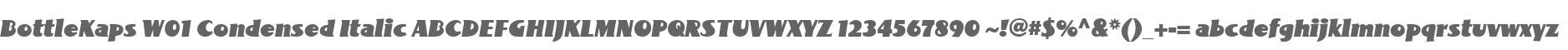 BottleKaps W01 Condensed Italic